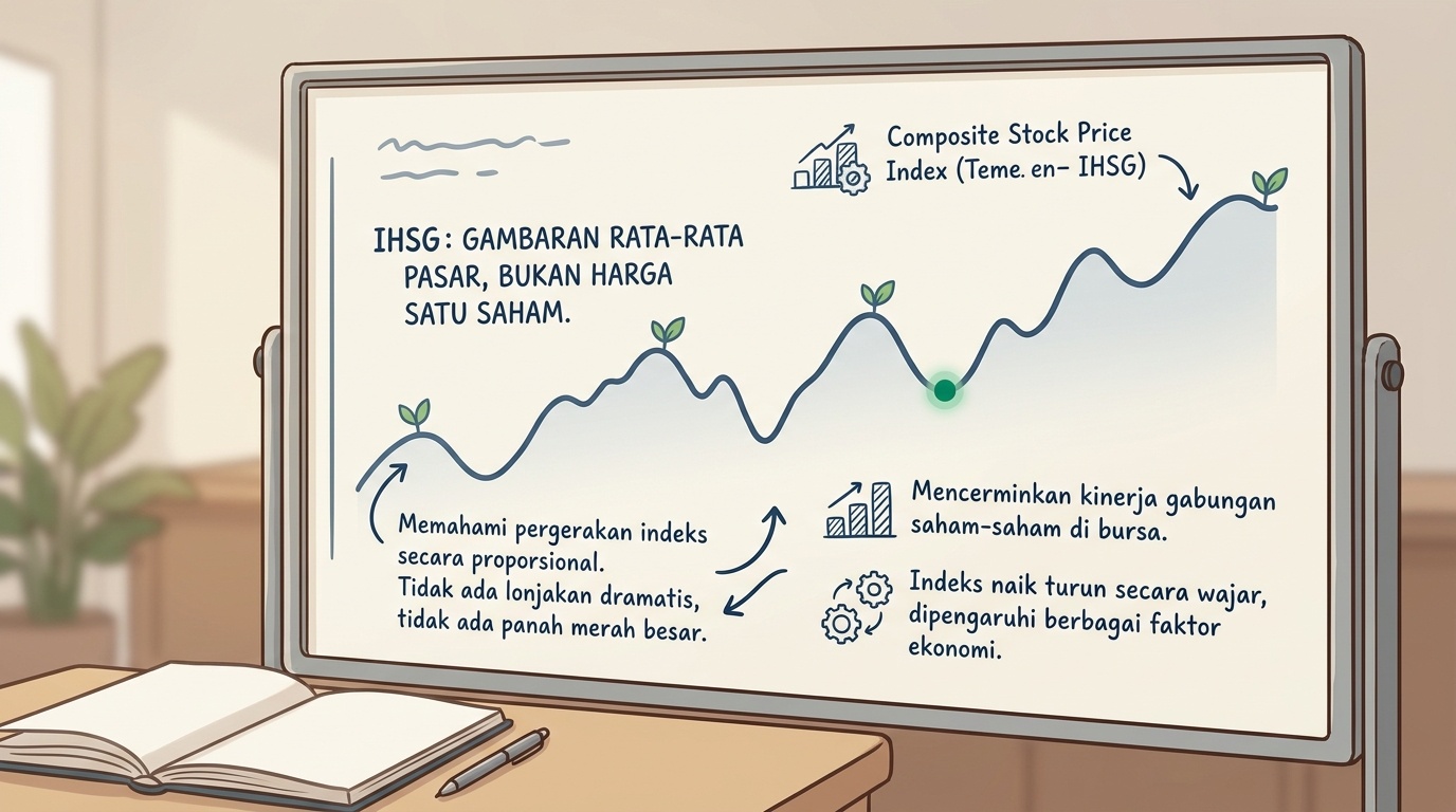 Tampilan indeks harga saham gabungan yang dijelaskan untuk pemula