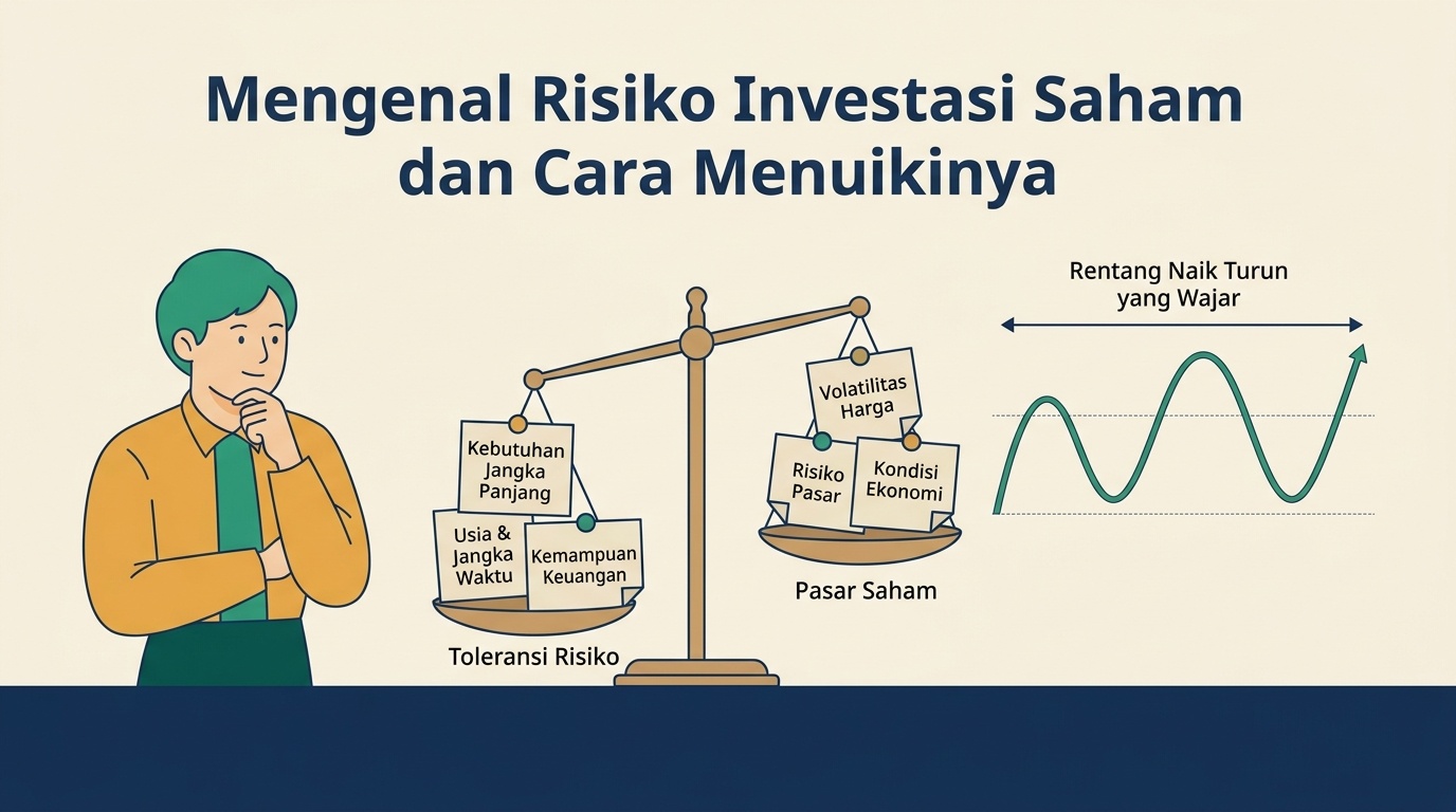 Ilustrasi profil risiko investasi saham dengan catatan pertimbangan